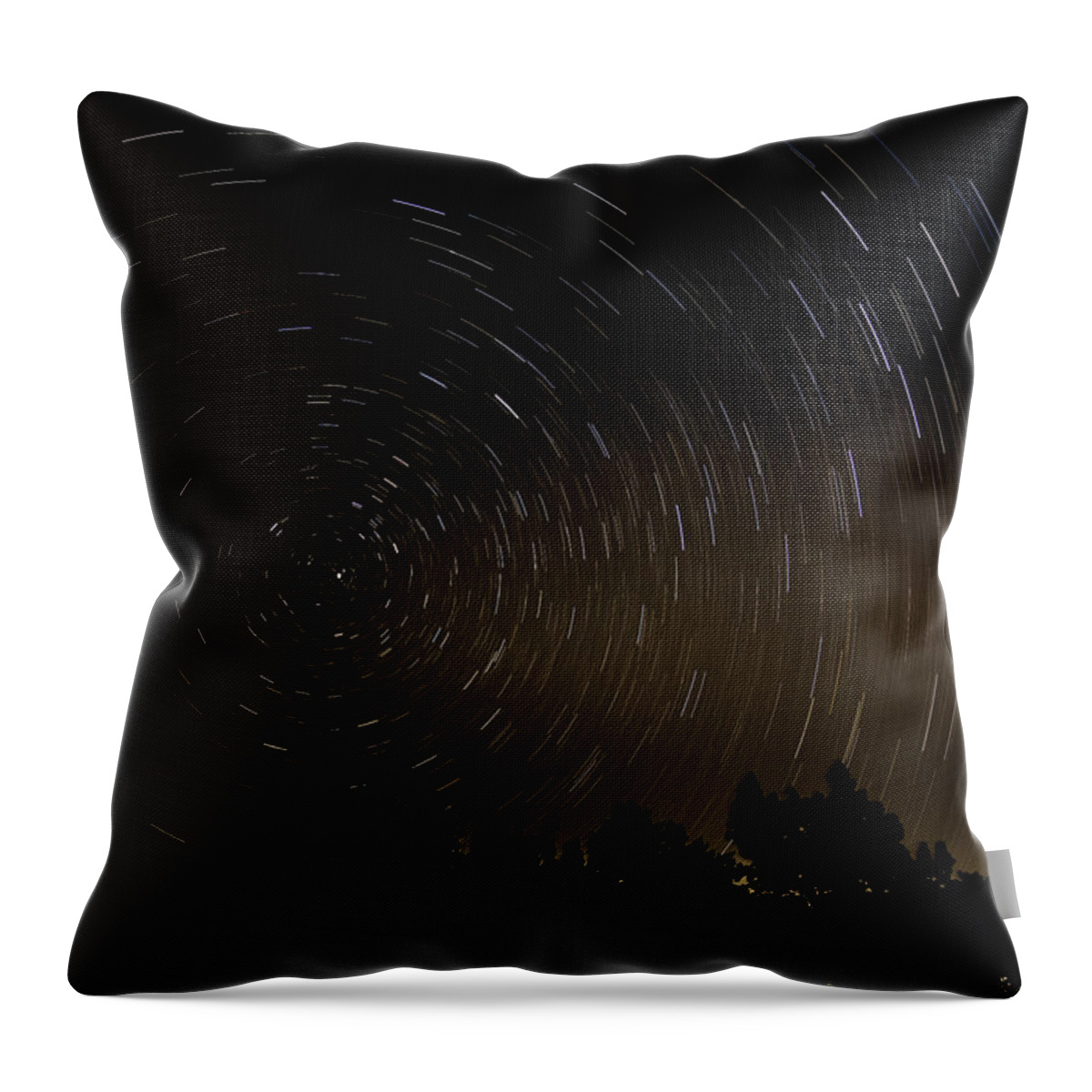 Astronomy Throw Pillow featuring the photograph Texas Star Trails by Ross Henton