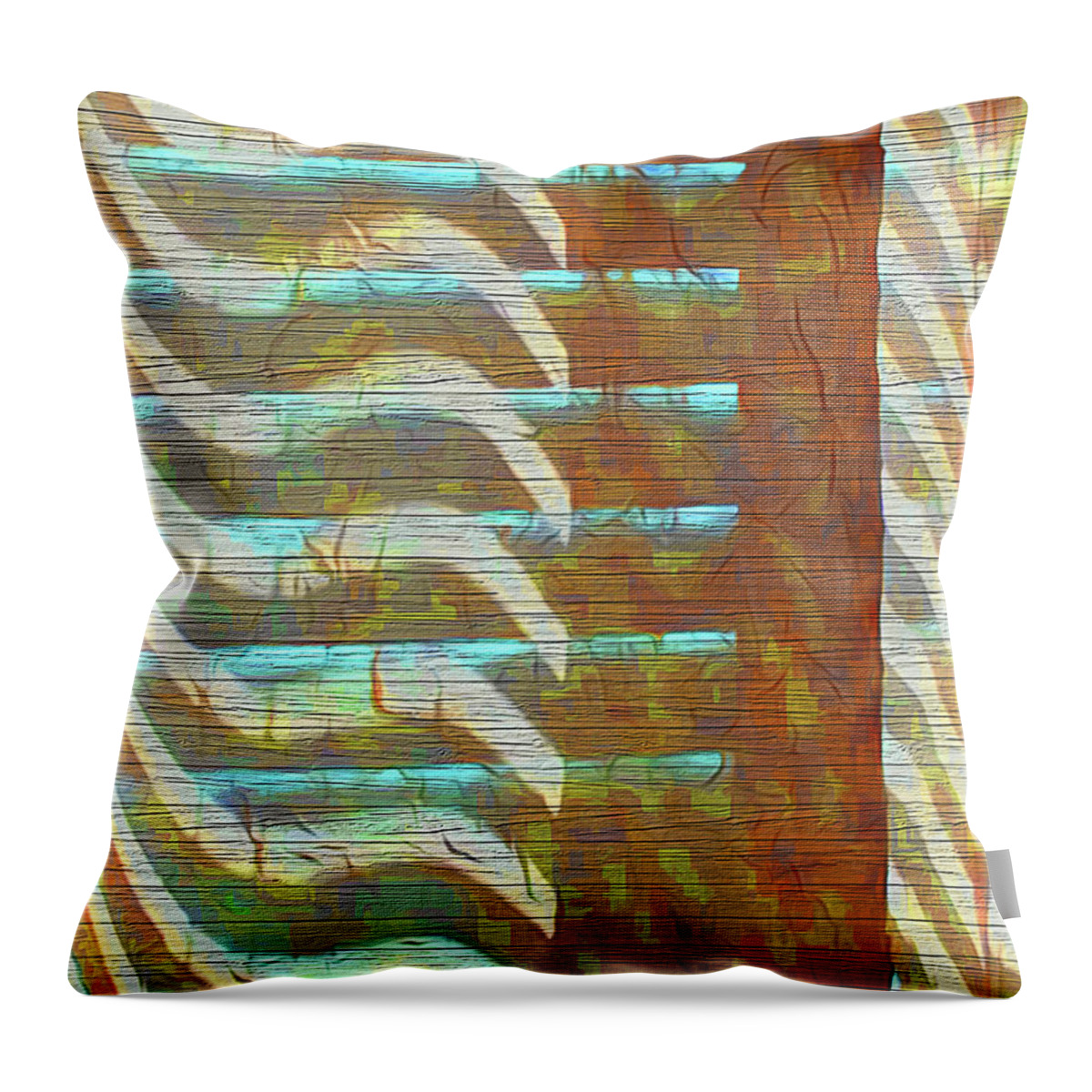 Curtain Throw Pillow featuring the photograph Textured Patterns by Reynaldo Williams