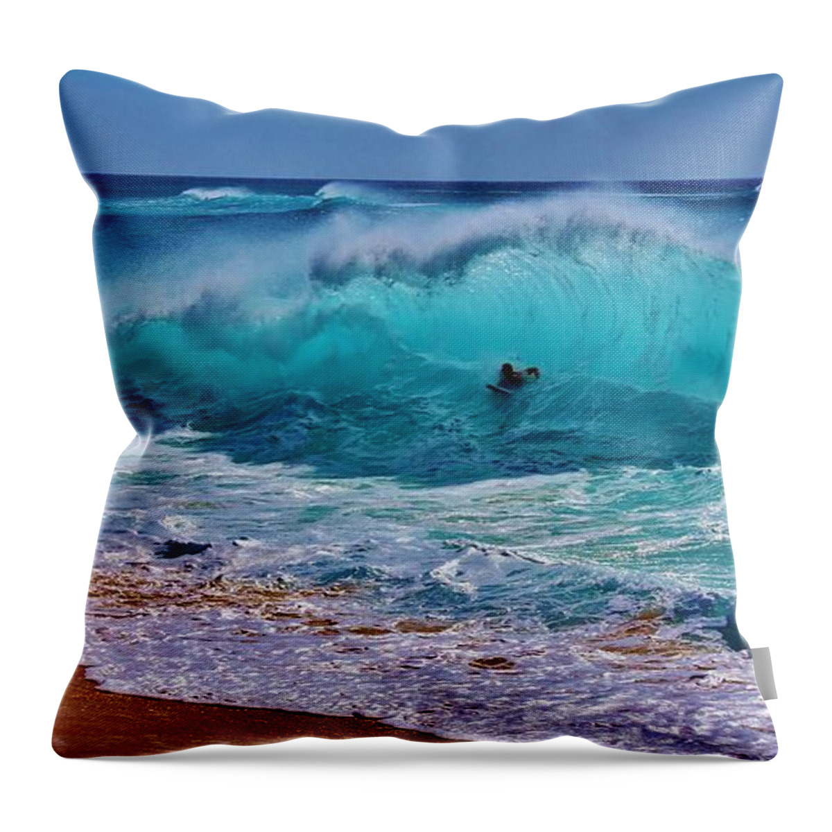 Wave Throw Pillow featuring the photograph That Moment in Time by Craig Wood