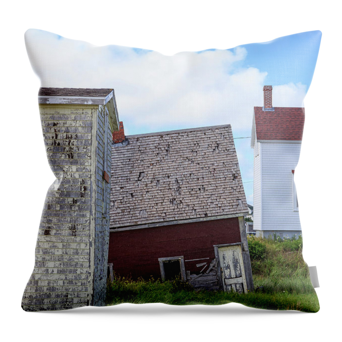North Rustico Throw Pillow featuring the photograph That Sinking Feeling by Edward Fielding