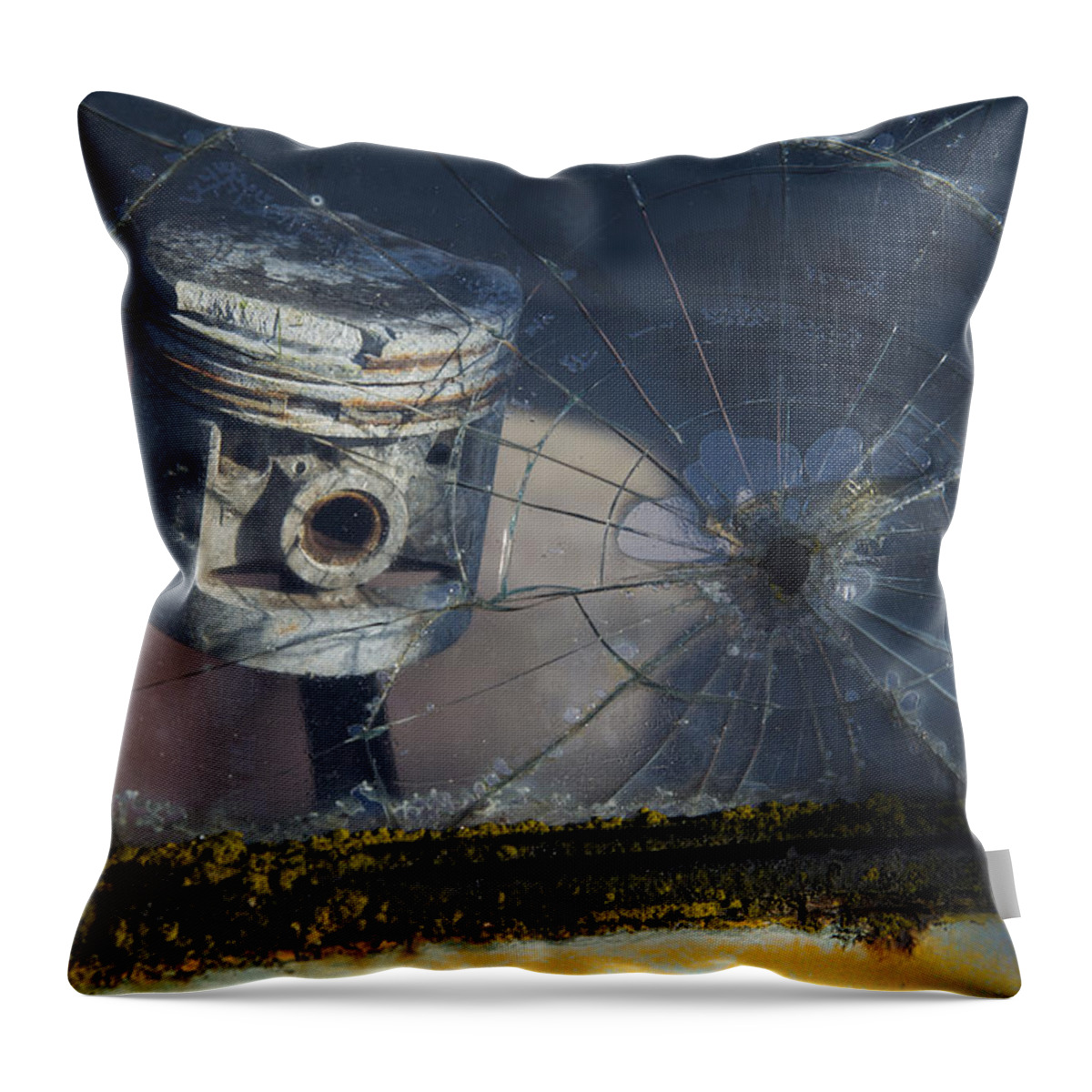 Piston Throw Pillow featuring the photograph That Was Close by Paul DeRocker