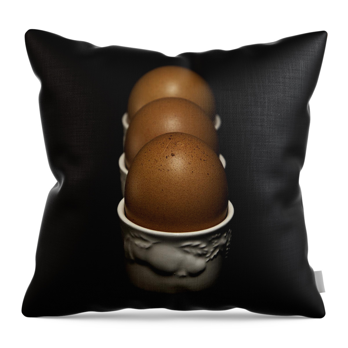 Beat Throw Pillow featuring the photograph That's Breakfast Lined Up Then by Nigel Jones