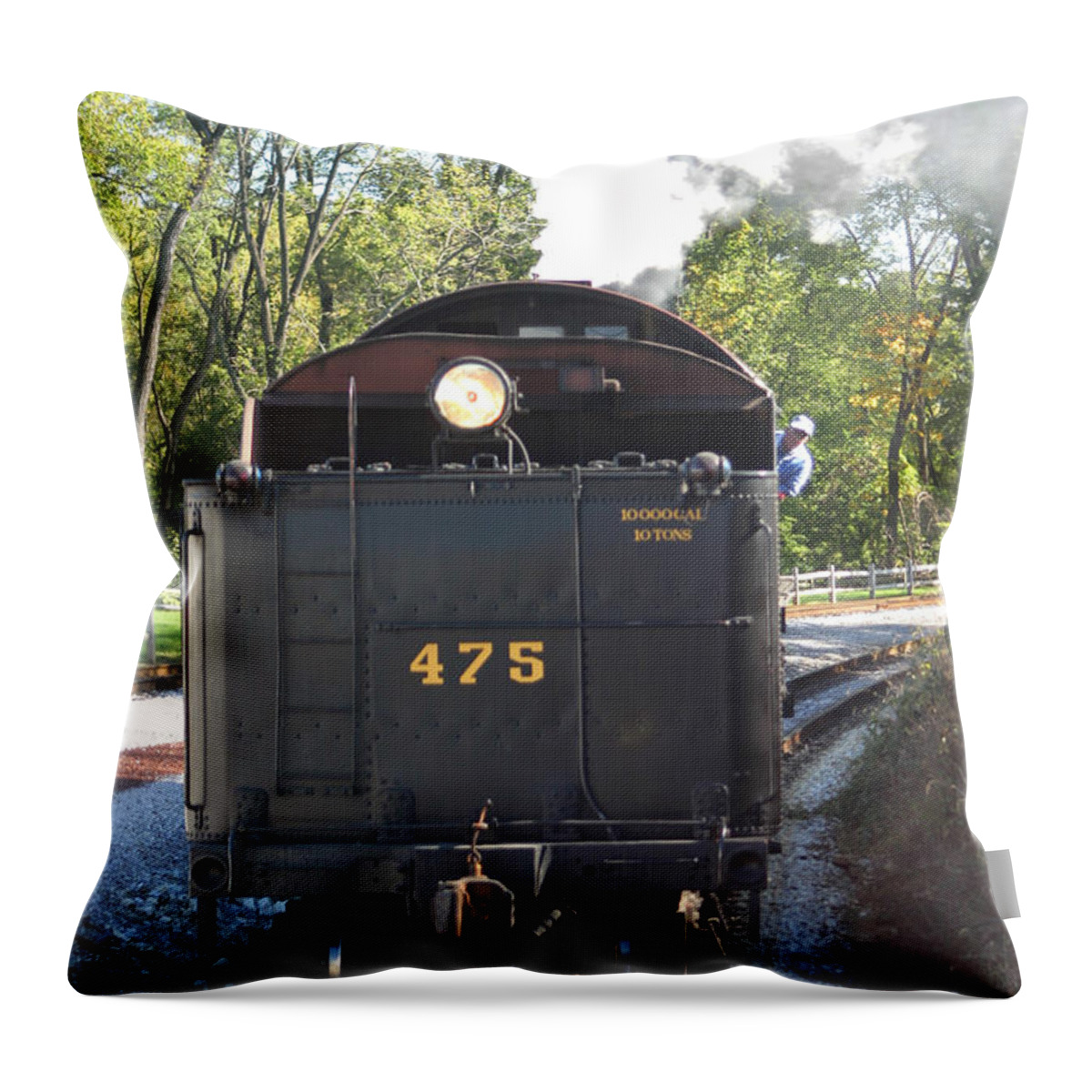 475 Train Throw Pillow featuring the photograph The 475 by Living Color Photography Lorraine Lynch