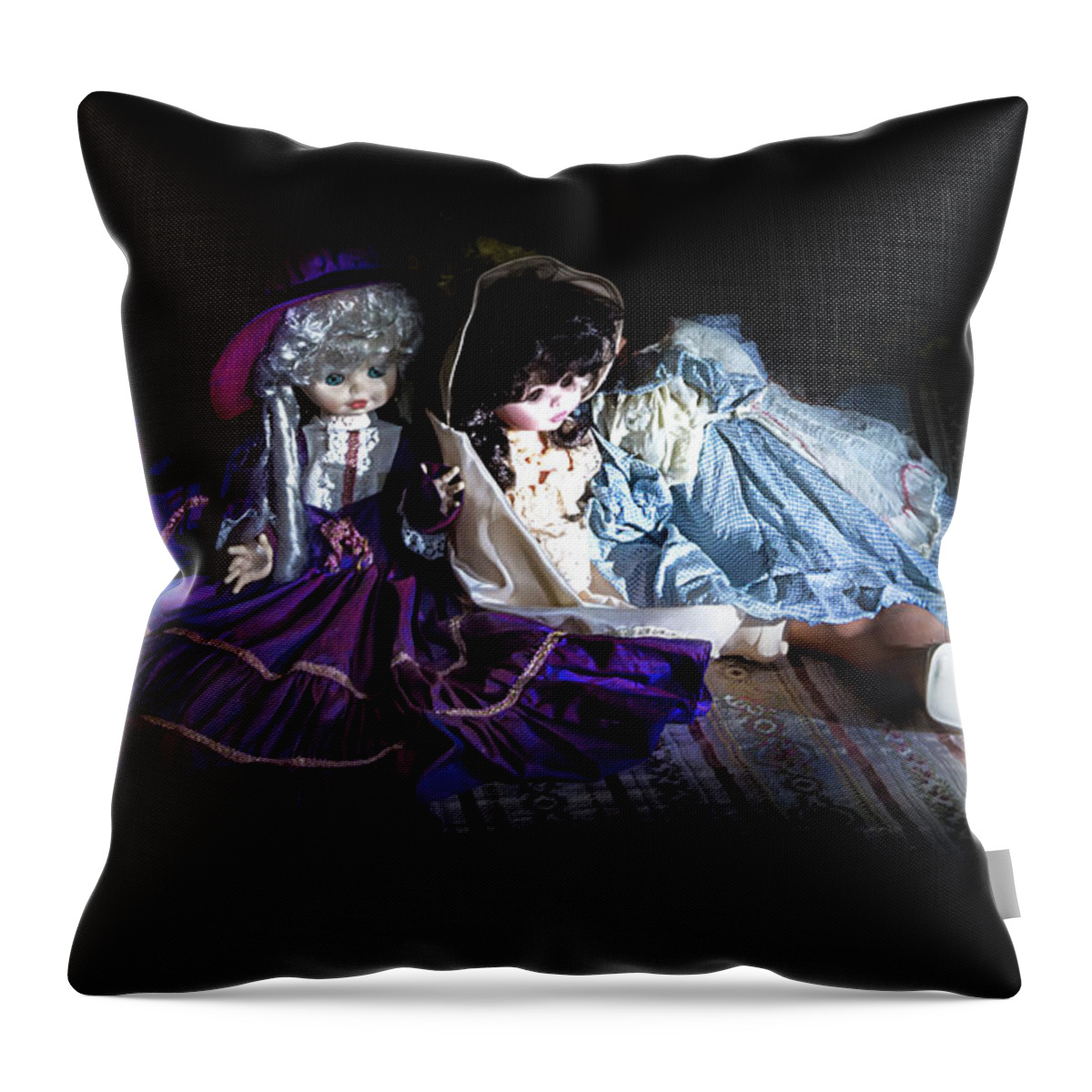 Enrico Pelos Throw Pillow featuring the photograph The Abandoned Village Of The House Of The Dolls II by Enrico Pelos