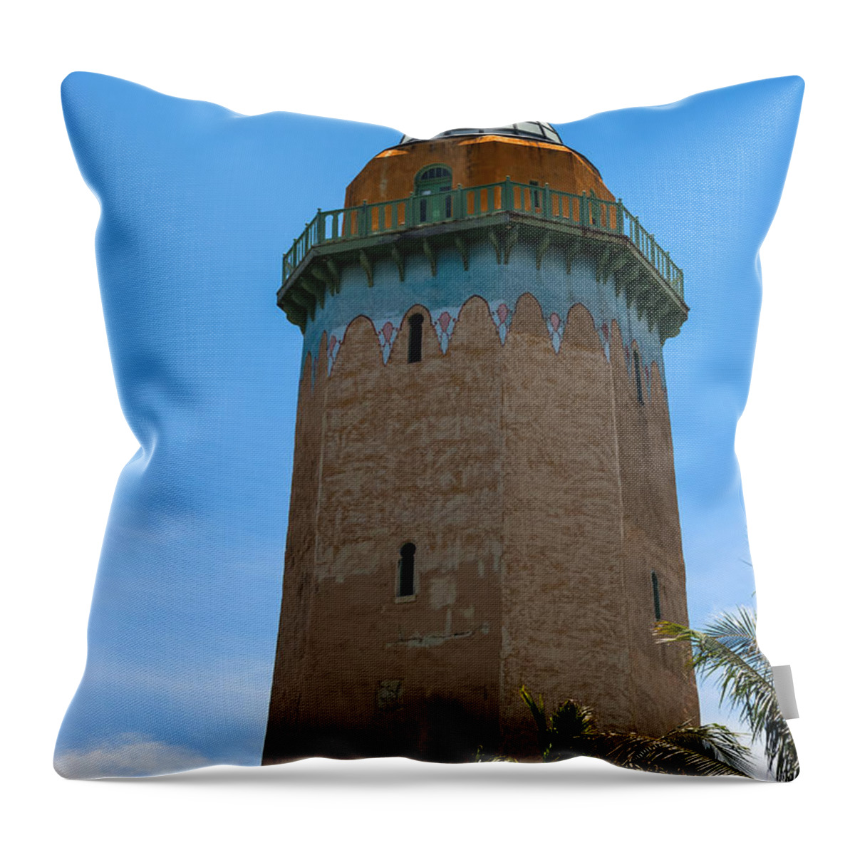 Alhambra Water Tower Throw Pillow featuring the photograph The Alhambra Water Tower by Ed Gleichman