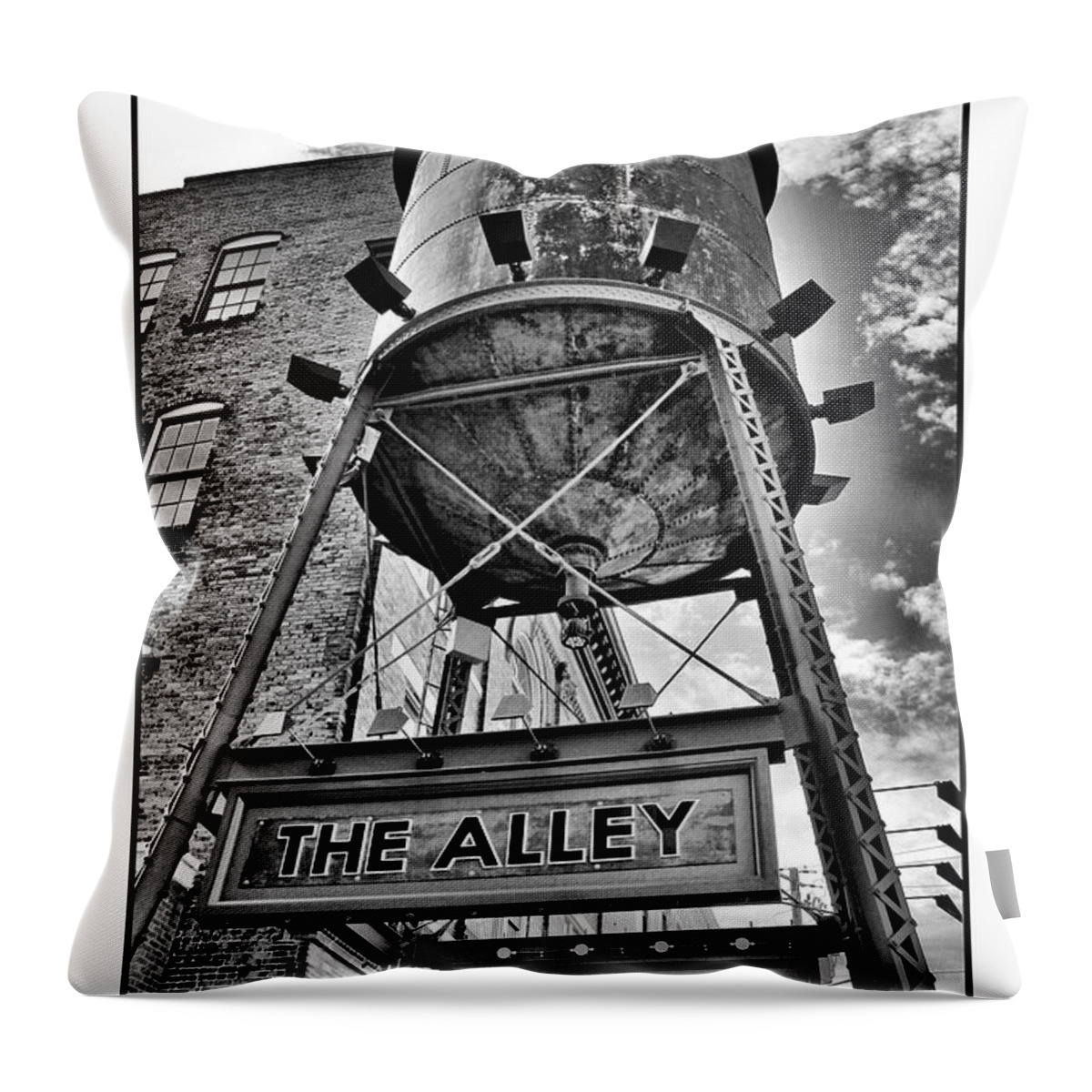 Montgomery Throw Pillow featuring the digital art The Alley by Greg Sharpe