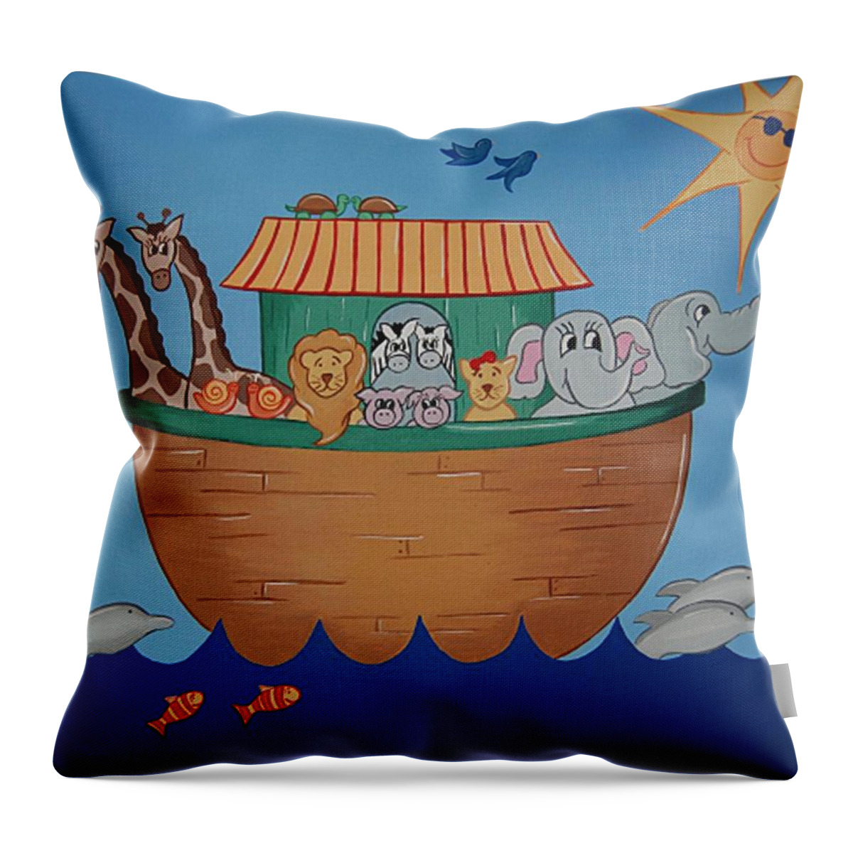 Ark Throw Pillow featuring the painting The Ark by Valerie Carpenter