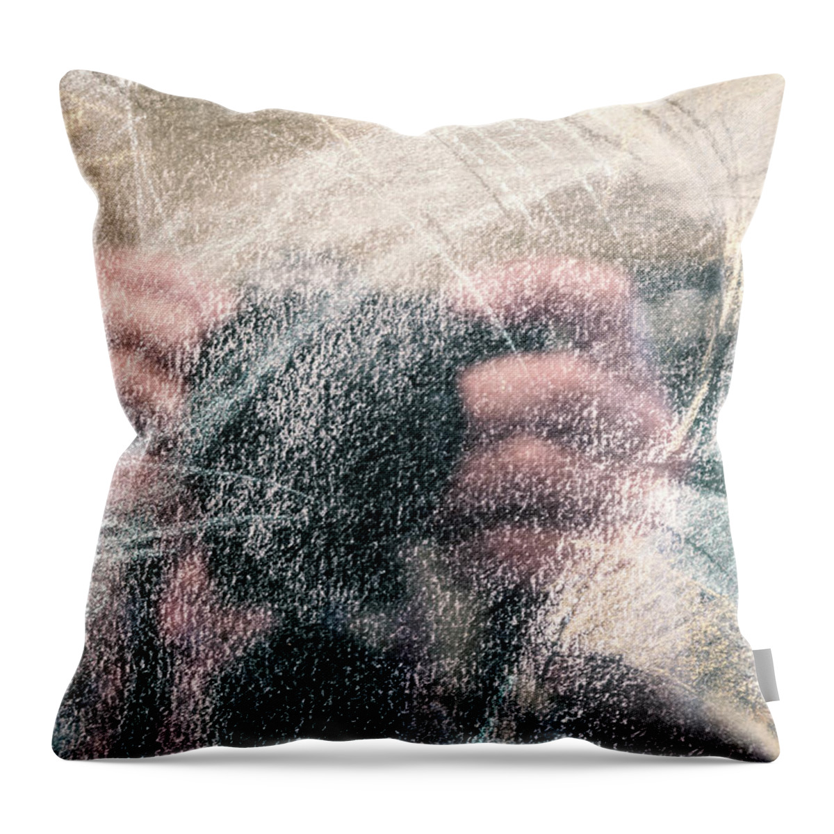 Abstract Throw Pillow featuring the photograph The Artist's Reflection by Paul Schreiber