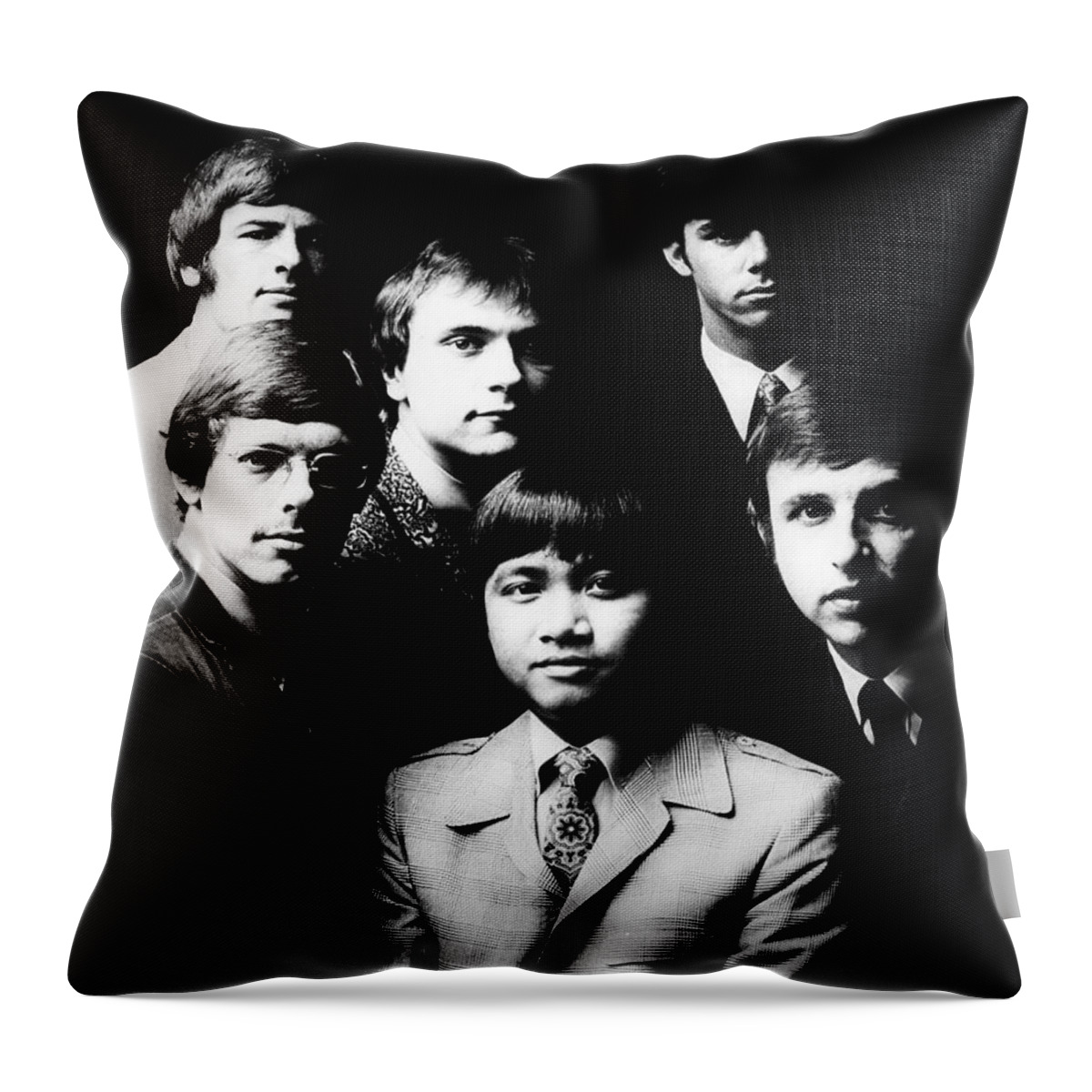 Publicity Photo Throw Pillow featuring the photograph The Association 1968 by Mountain Dreams