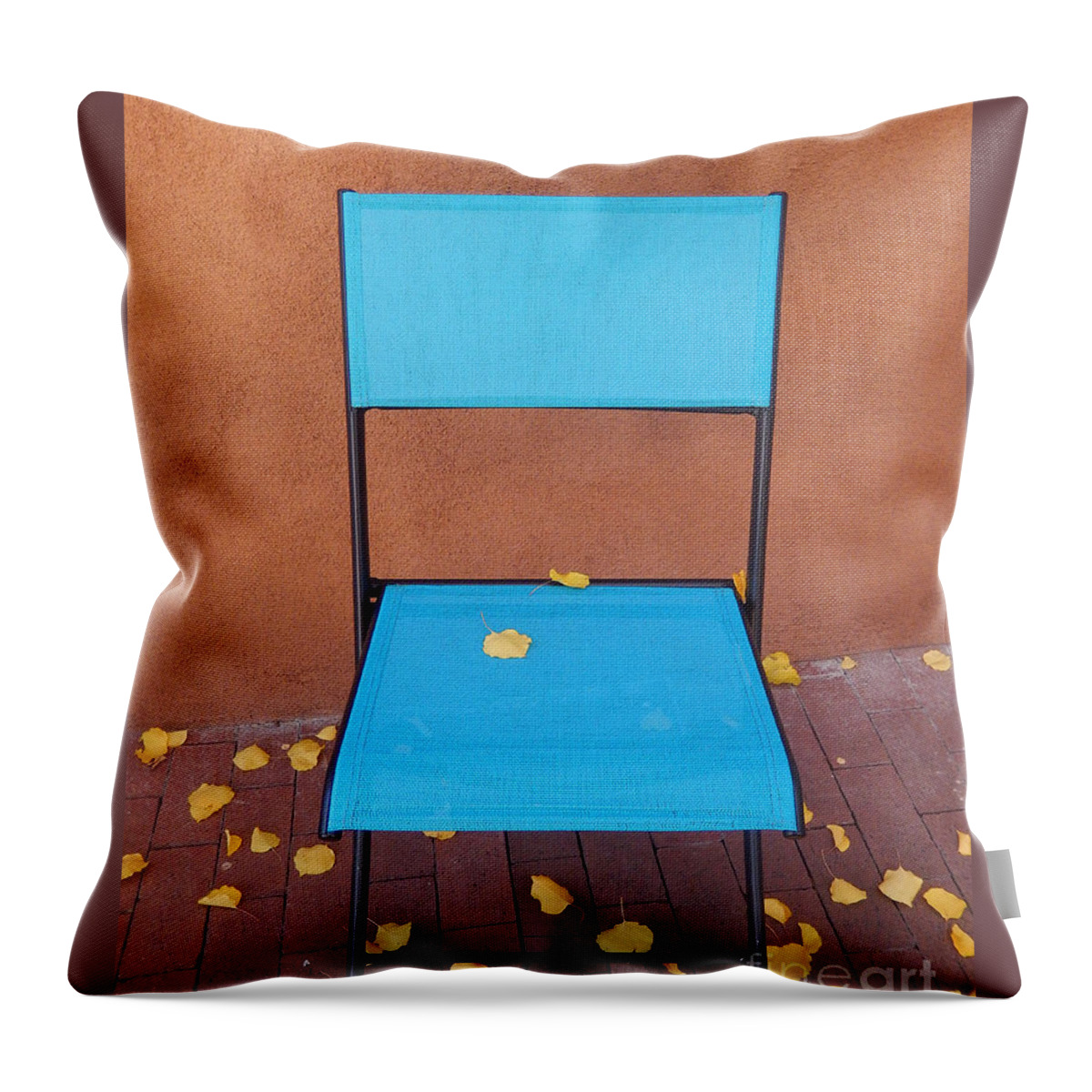 Chair Throw Pillow featuring the digital art 	The Autumn Welcoming Chair				 by Ann Johndro-Collins