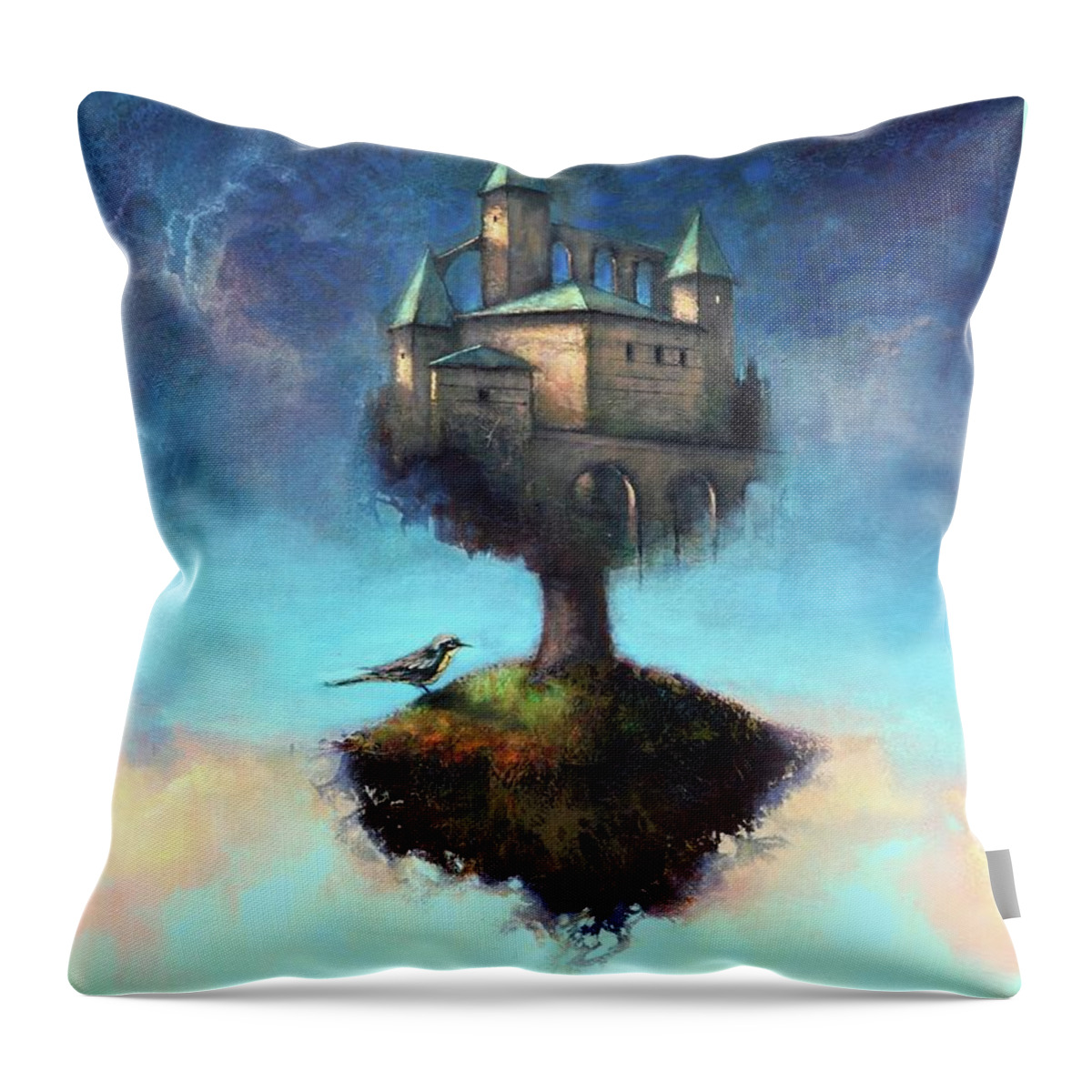 Sky Throw Pillow featuring the painting The Axiom Of Always by Joshua Smith