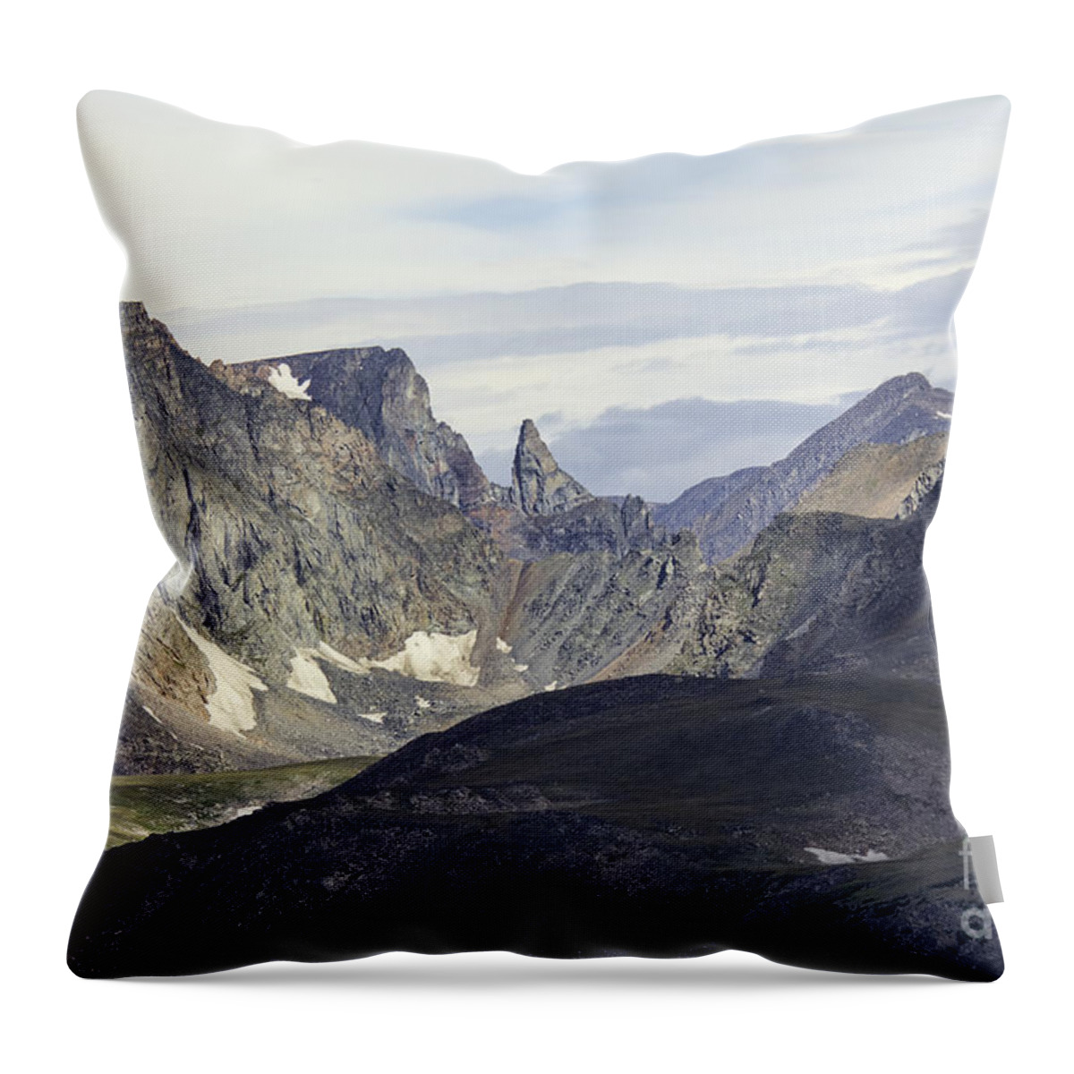 Beartooth Mountain Throw Pillow featuring the photograph The Bears Tooth by Gary Beeler