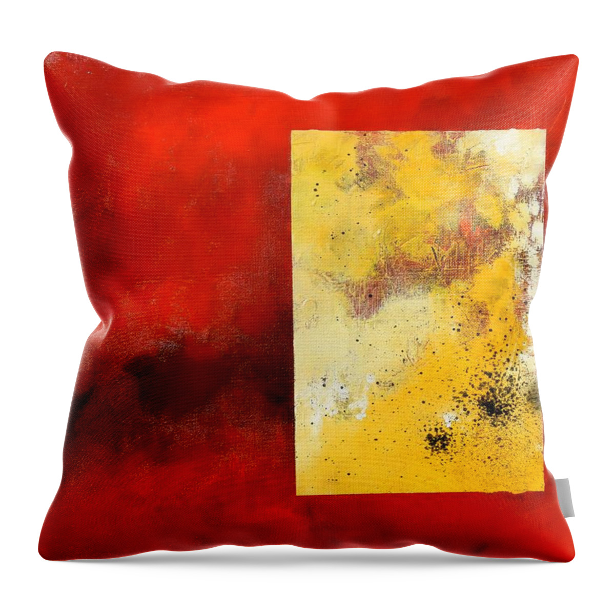 Lyrical Abstract Throw Pillow featuring the painting The beginning of a shape by Eduard Meinema