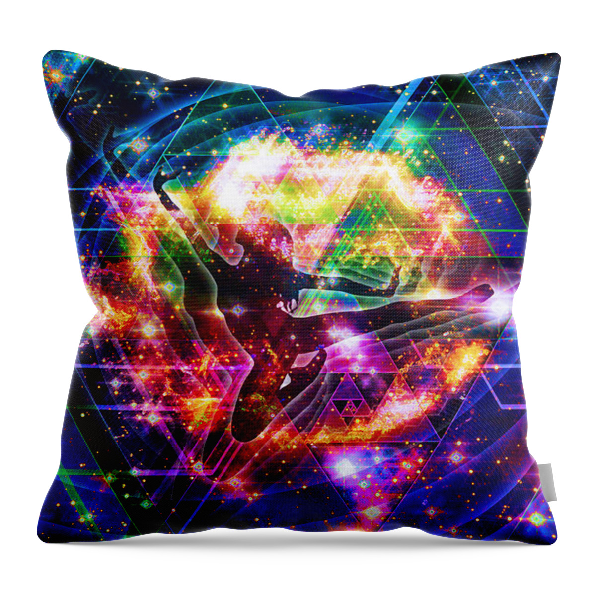Cassiopeia Throw Pillow featuring the digital art The Beholder by Kenneth Armand Johnson