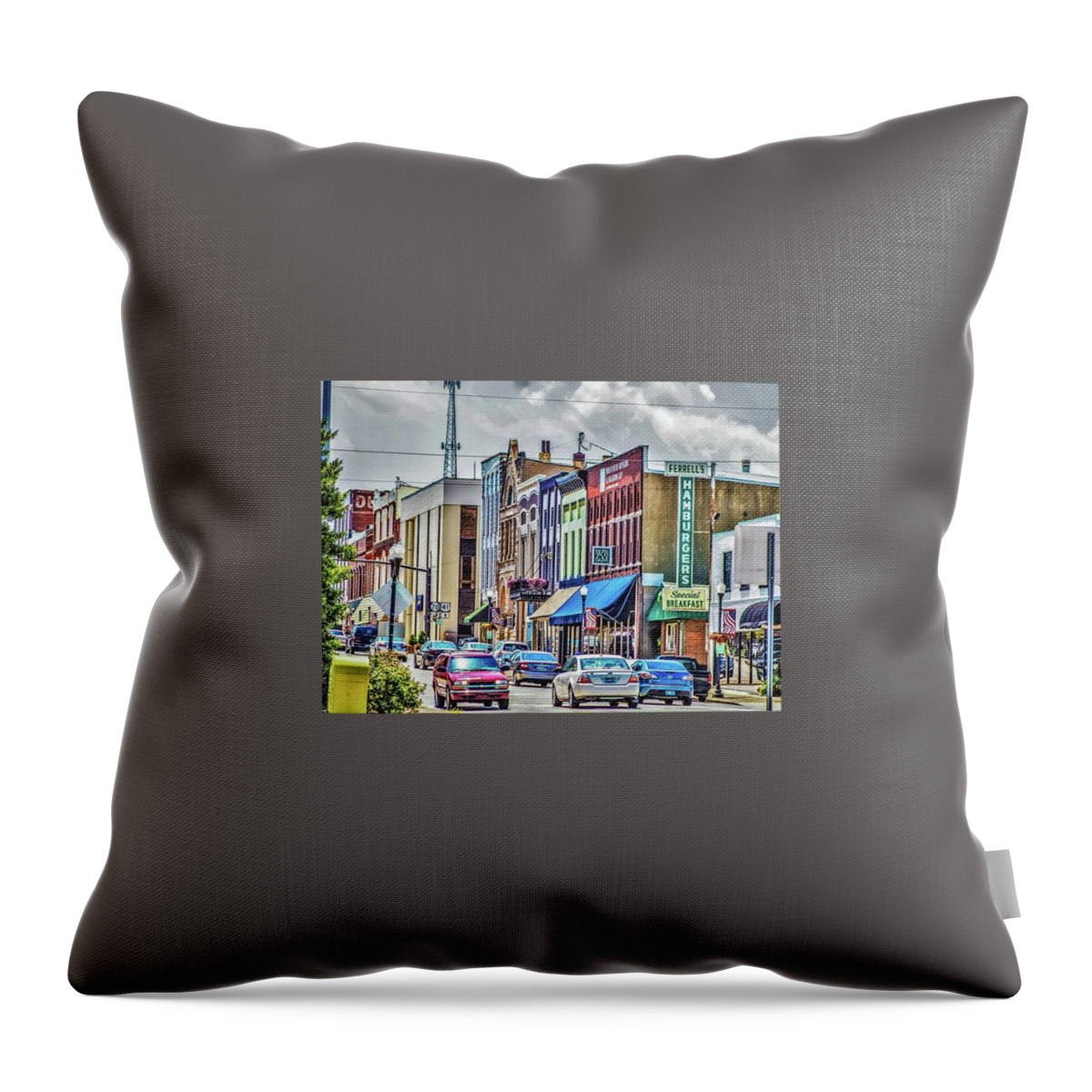 Madisonville Throw Pillow featuring the photograph The Best Town On Earth by Chad Fuller