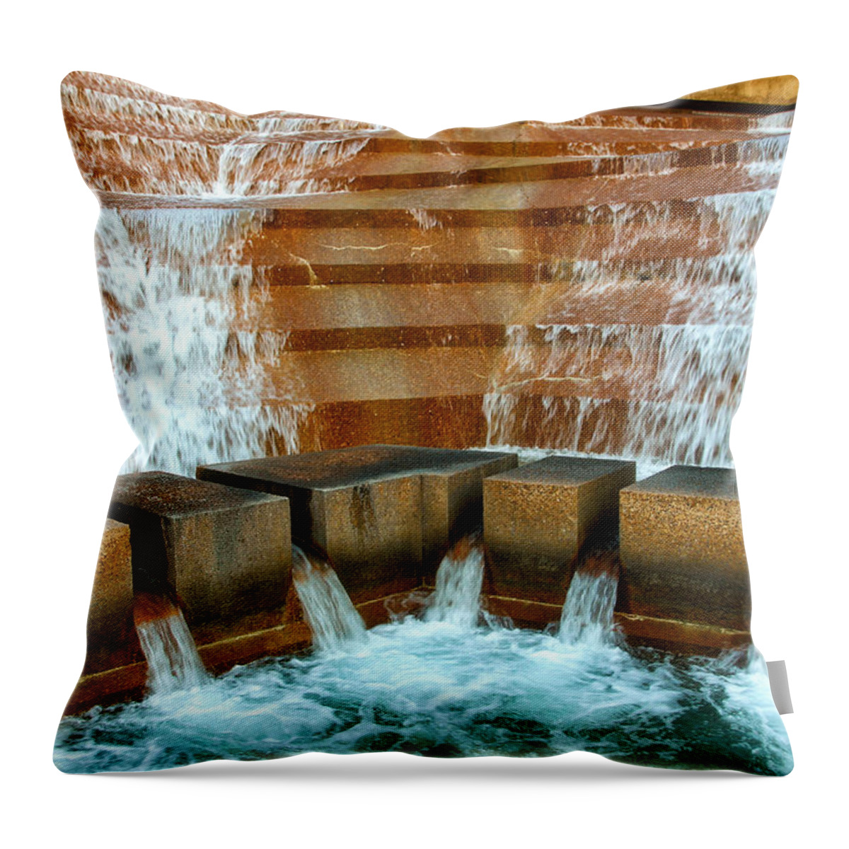 The Big Rush Throw Pillow featuring the photograph The Big Rush by Rachel Cohen