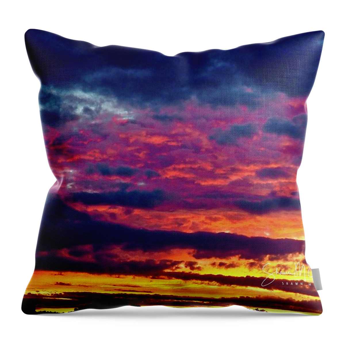 Sky Throw Pillow featuring the photograph The Blessing Blaze Above by Shawn M Greener