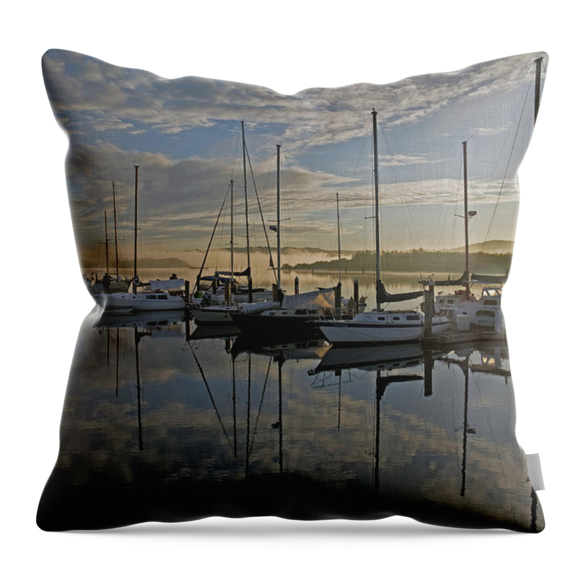 Boats Throw Pillow featuring the photograph The Blue and Beyond by Suzy Piatt