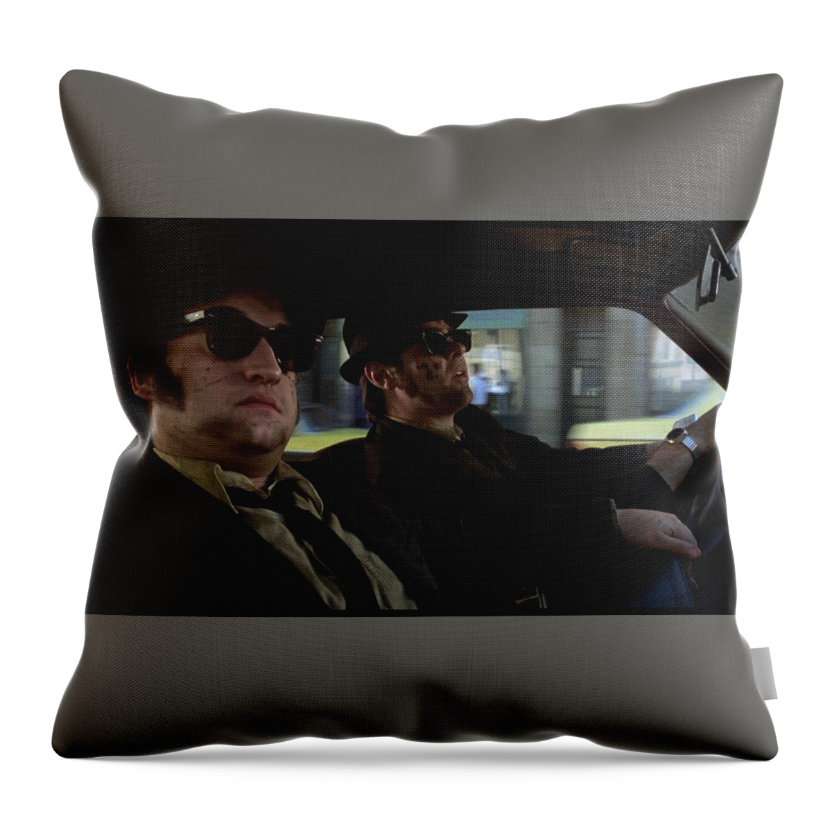 The Blues Brothers Throw Pillow featuring the digital art The Blues Brothers by Maye Loeser