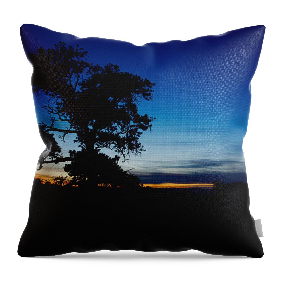 Canyon Throw Pillow featuring the photograph The Blues of Dusk by David Andersen
