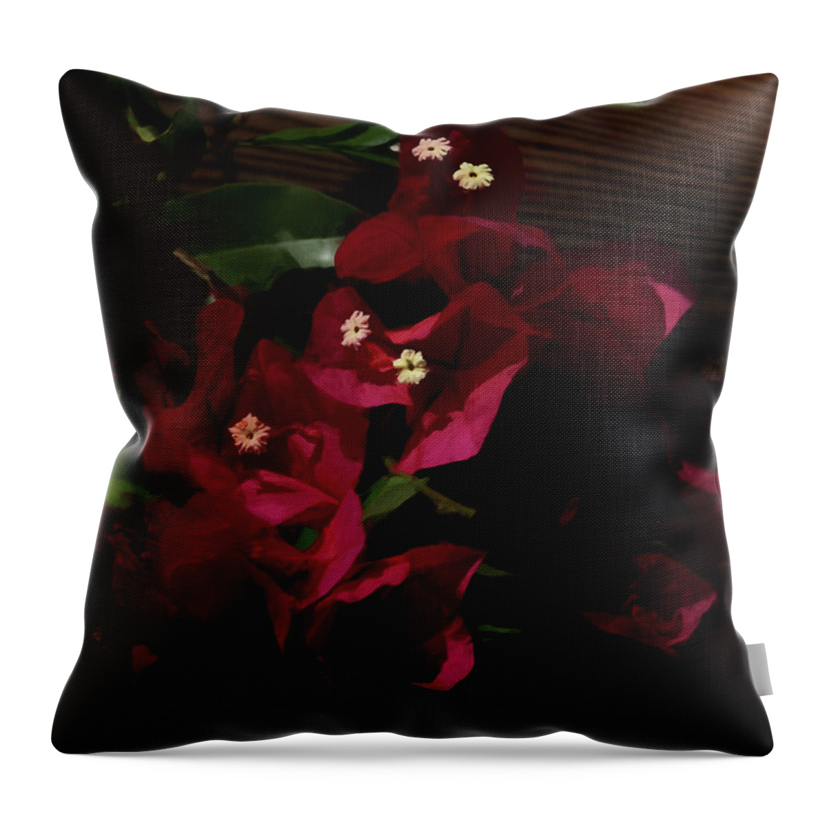 Bougainvillea Throw Pillow featuring the digital art The Bougainvilleas by Ernest Echols
