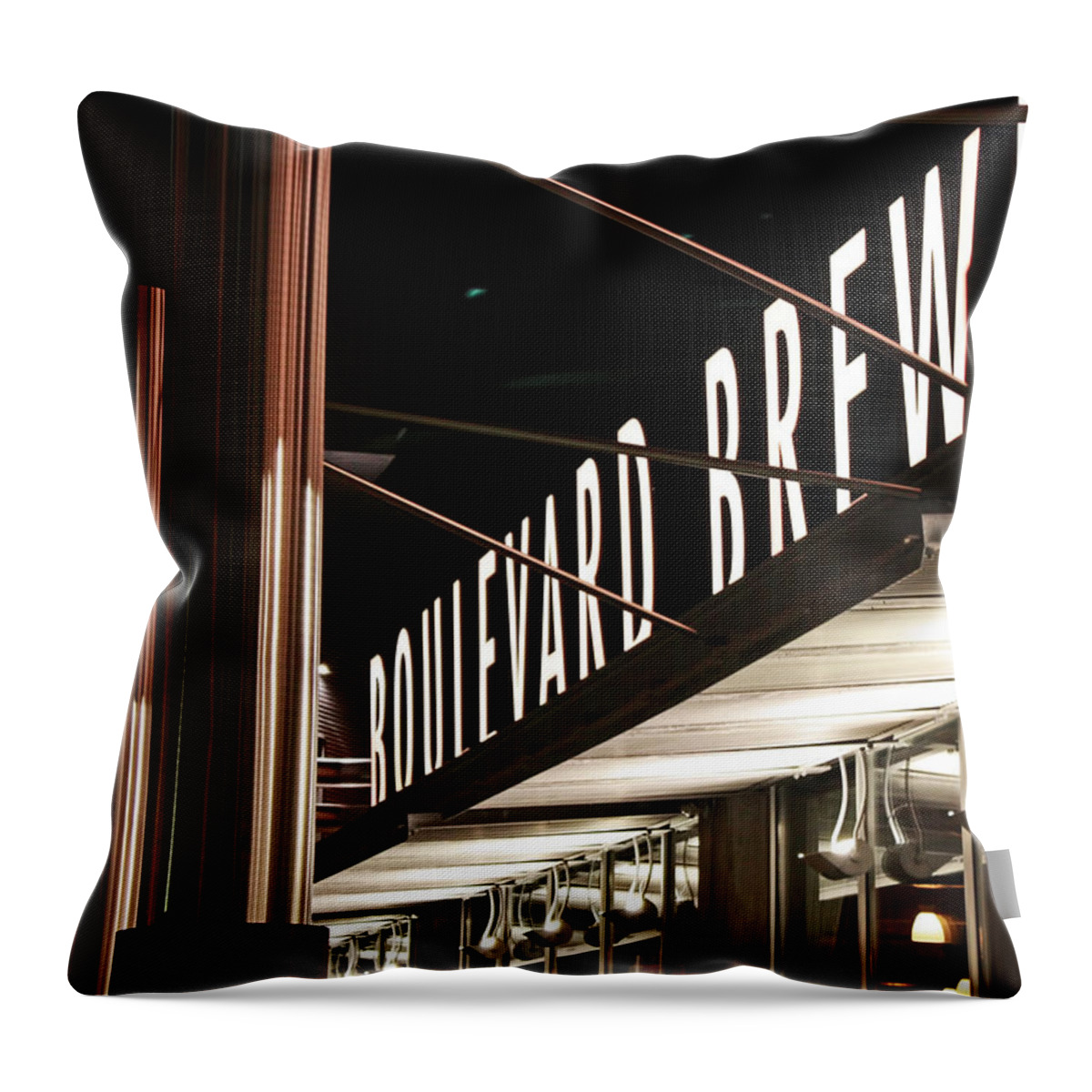 Kansas City Throw Pillow featuring the photograph The Boulevard deck by Angie Rayfield