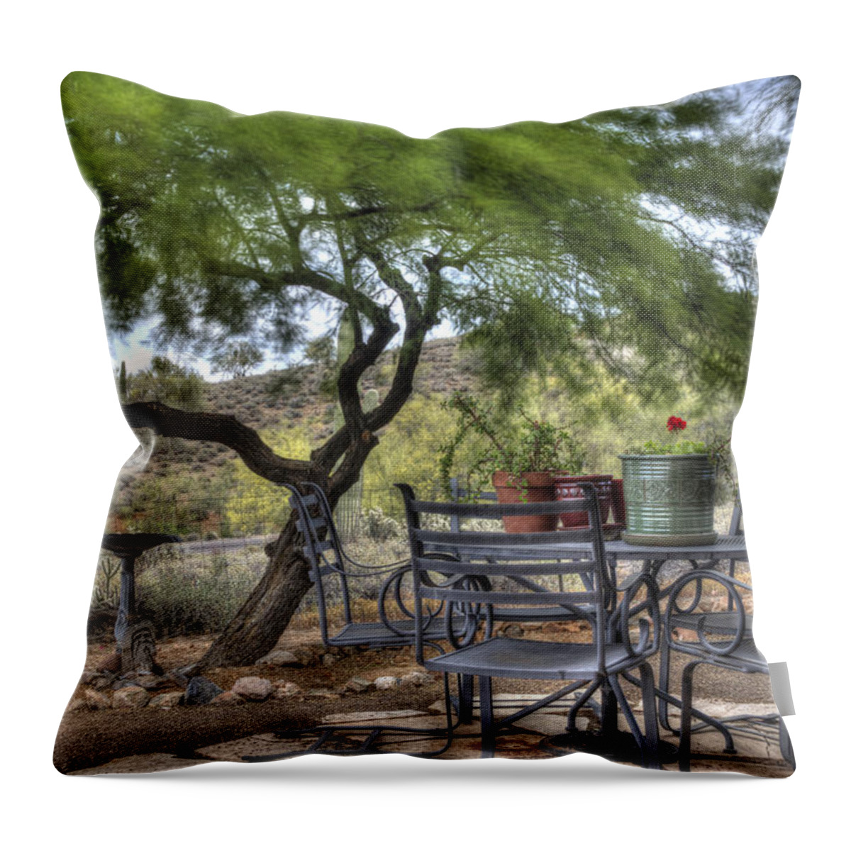 Arizona Throw Pillow featuring the photograph The Breakfast Nook by Phil And Karen Rispin