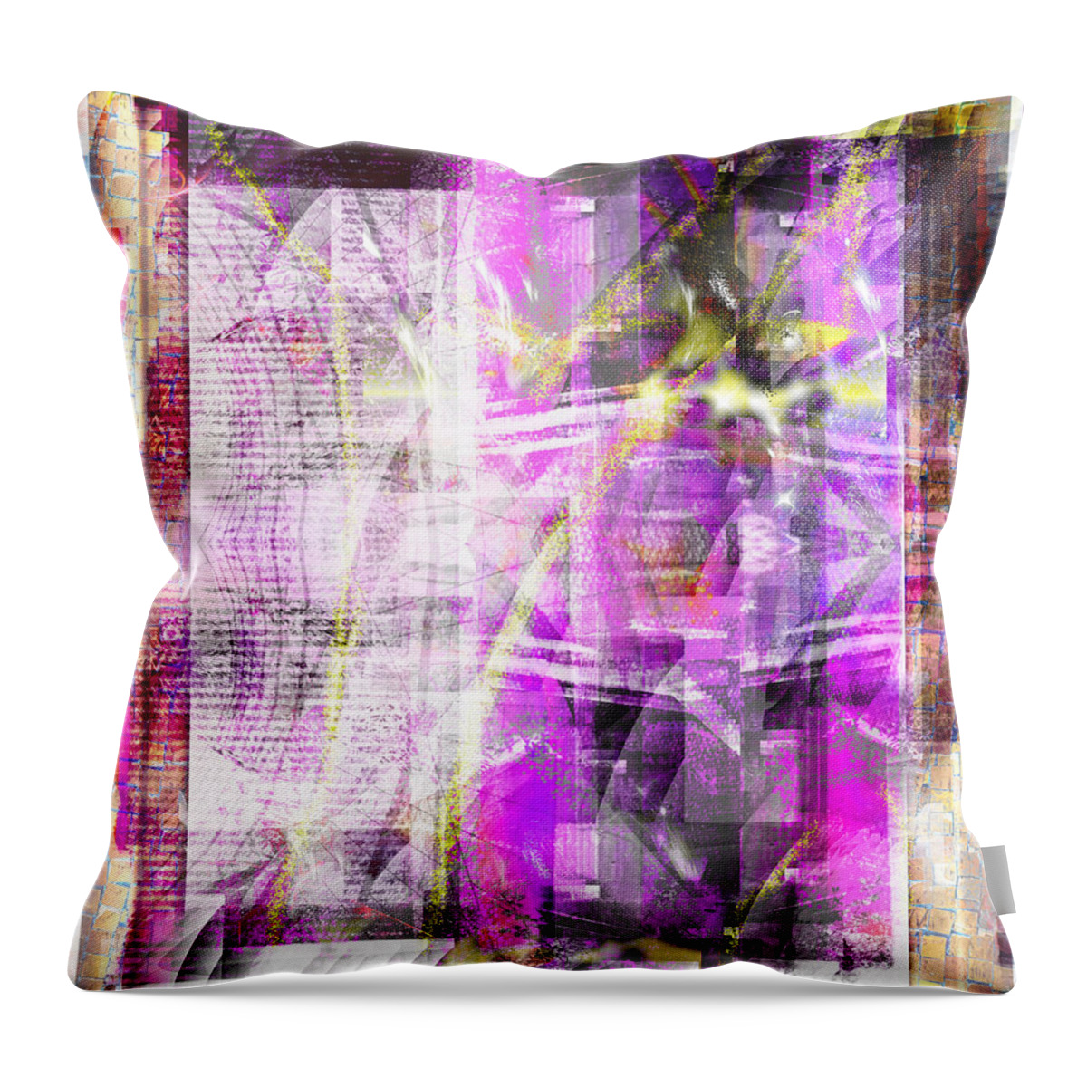 Abstract Throw Pillow featuring the digital art The Bridge.. by Art Di