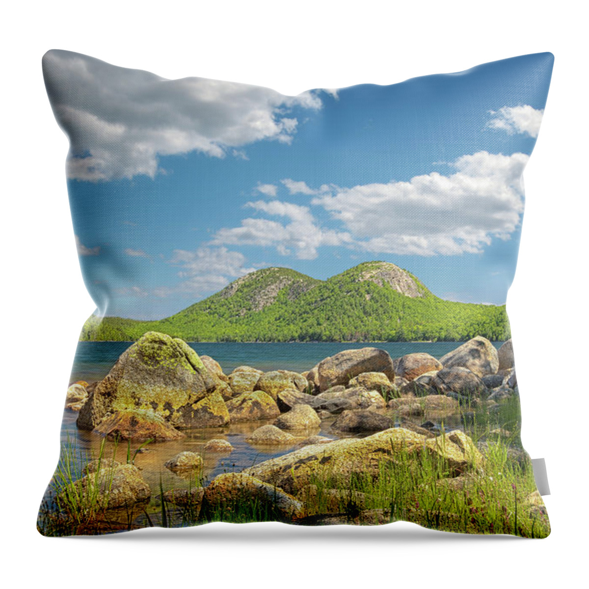Jordon Pond Throw Pillow featuring the photograph The Bubbles by Brian Caldwell