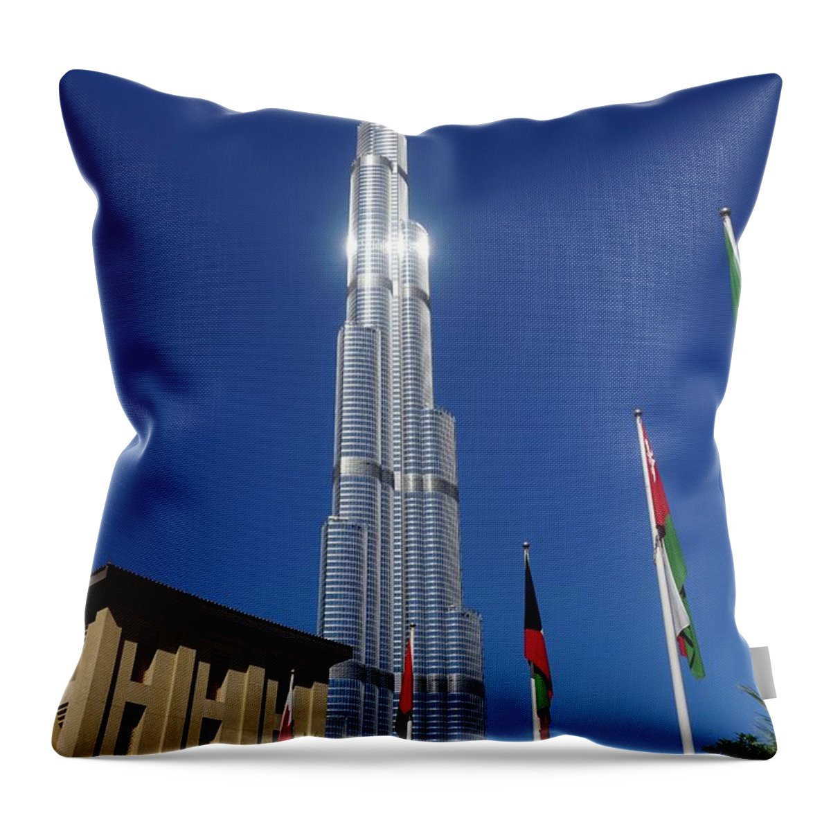 Burj Khalifa Throw Pillow featuring the photograph The Burj Khalifa by Jimmy Clark