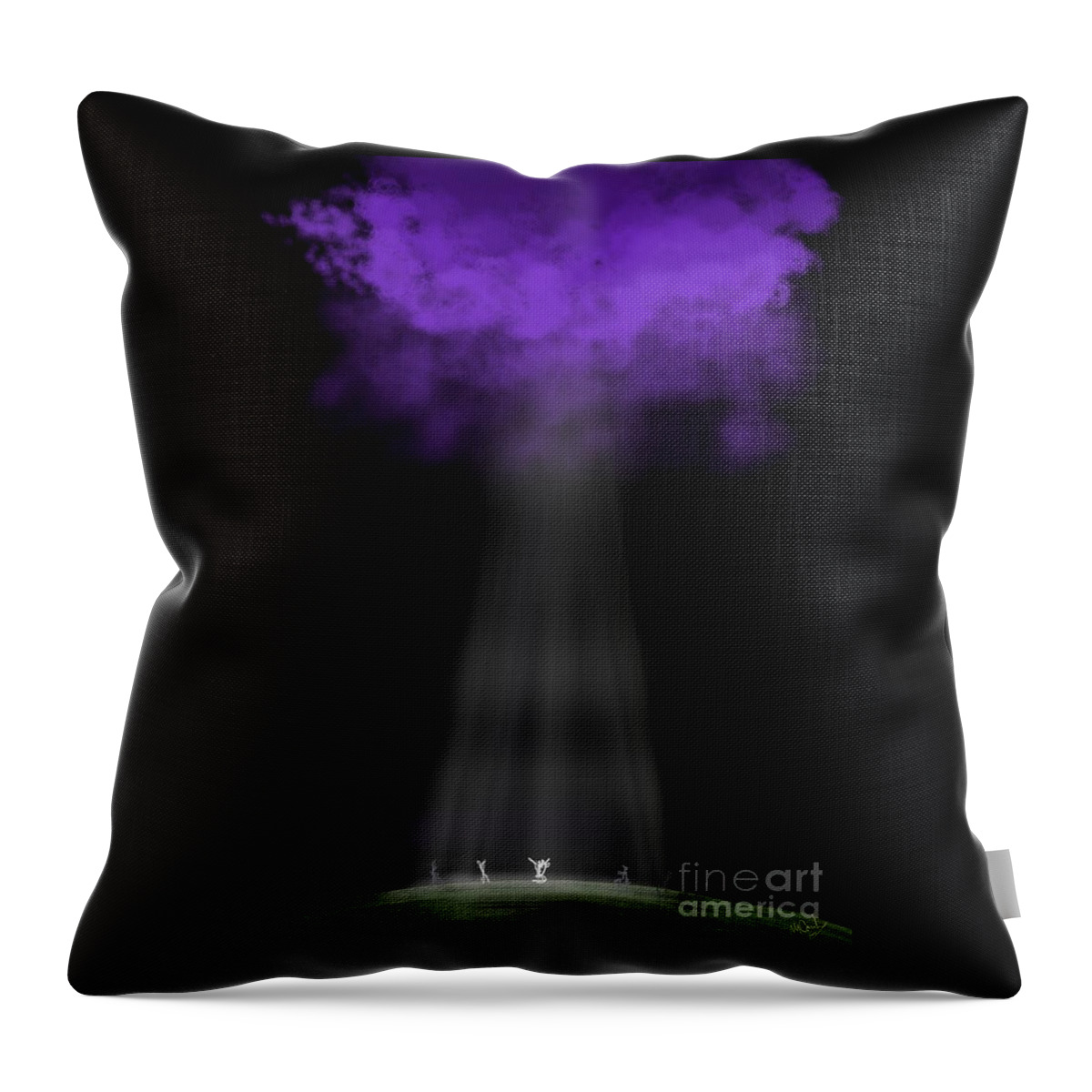 Spiritual Throw Pillow featuring the mixed media The Calling by Michael Combs