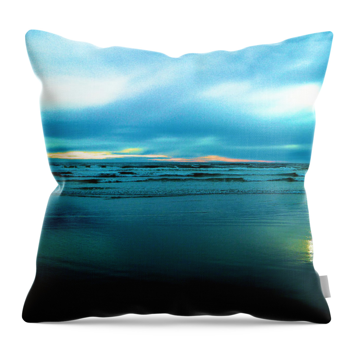 Ocean Throw Pillow featuring the photograph The calm of the ocean by Jeff Swan