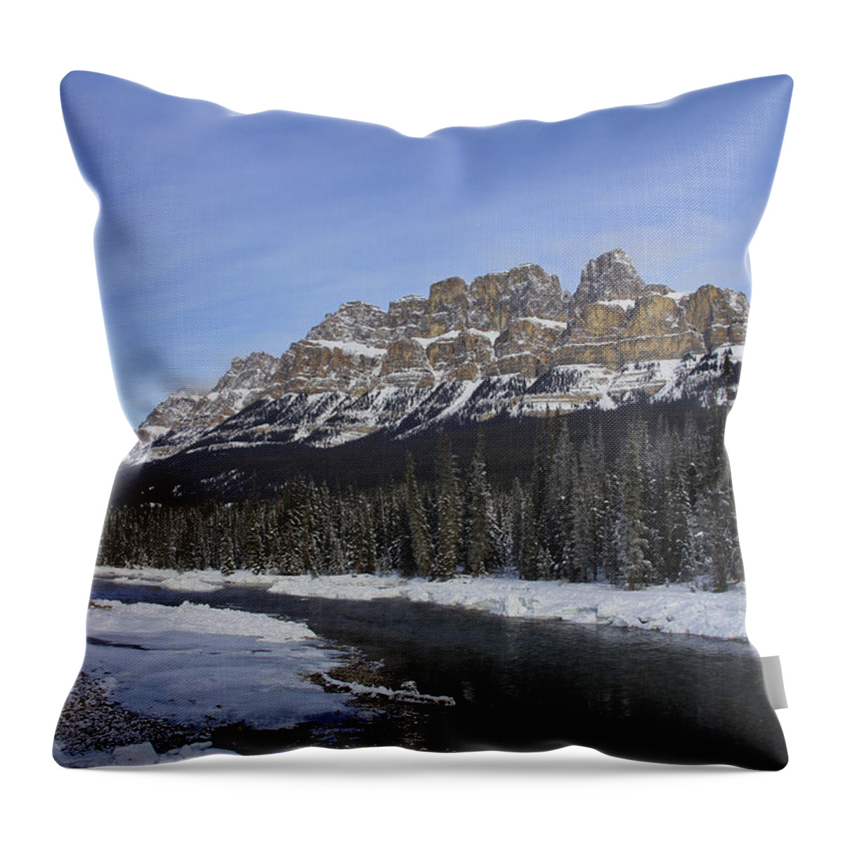 Mountain Throw Pillow featuring the photograph The Castle by Brian Kamprath