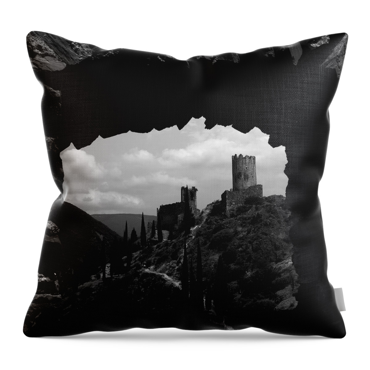 Castle Throw Pillow featuring the photograph The castles by Emme Pons