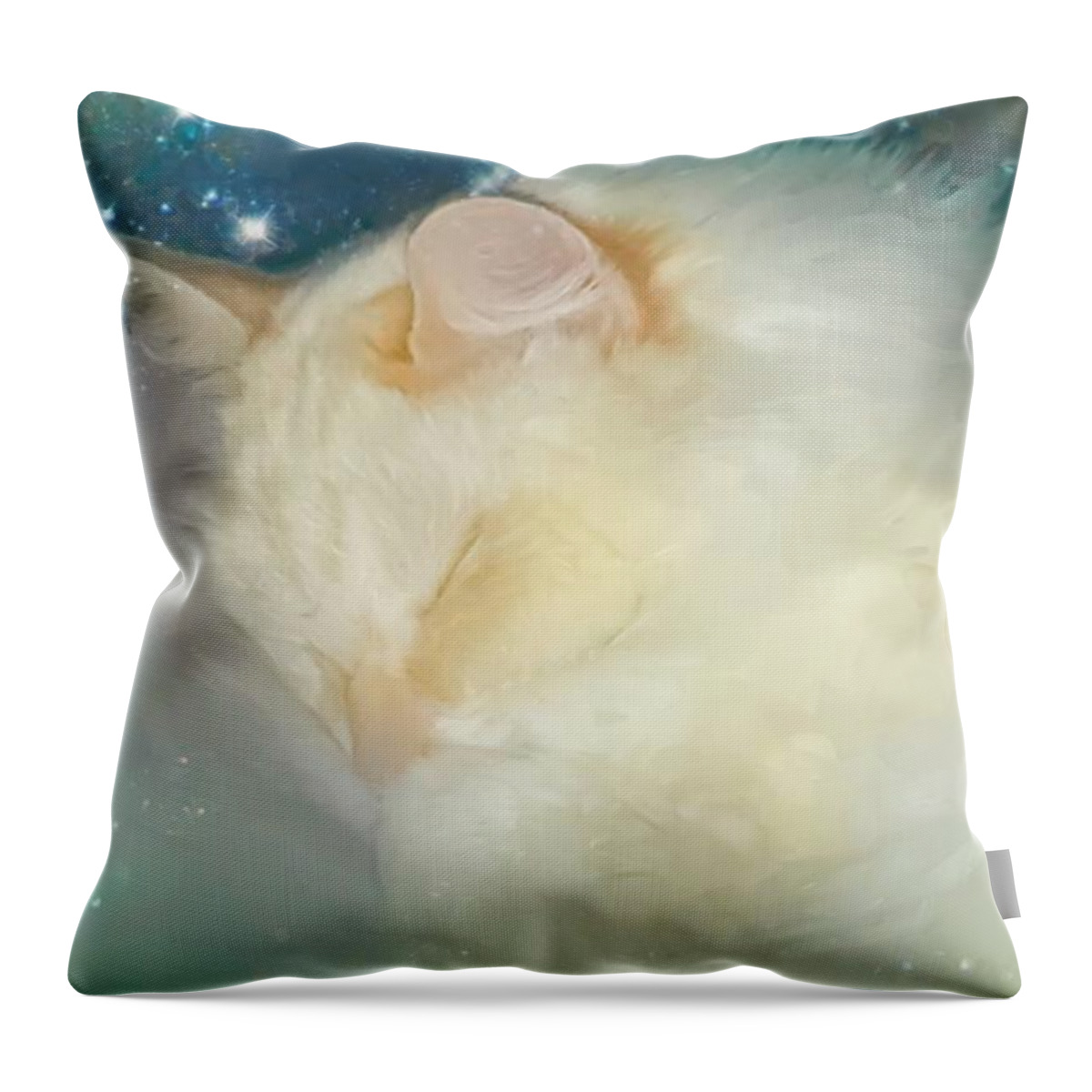 Cat Throw Pillow featuring the painting The Catnap by Bill McEntee