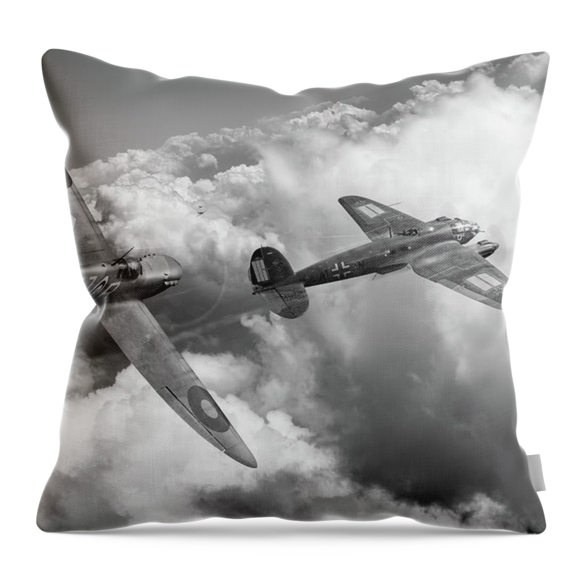 15 September 1940 Throw Pillow featuring the photograph The chase by Gary Eason