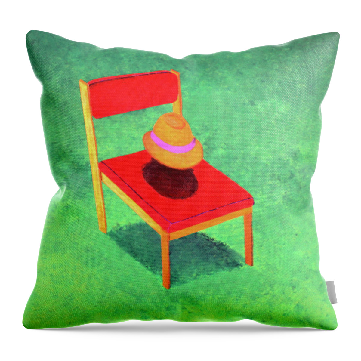 Minimalism Throw Pillow featuring the painting The Chat by Thomas Blood