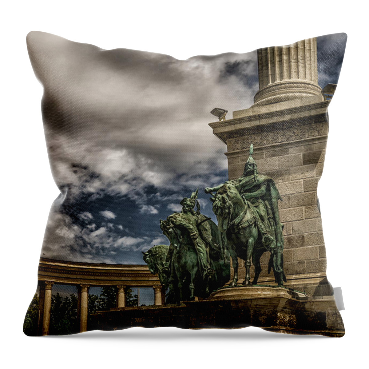 Chieftains Throw Pillow featuring the photograph The Chieftains Budapest by Janis Knight