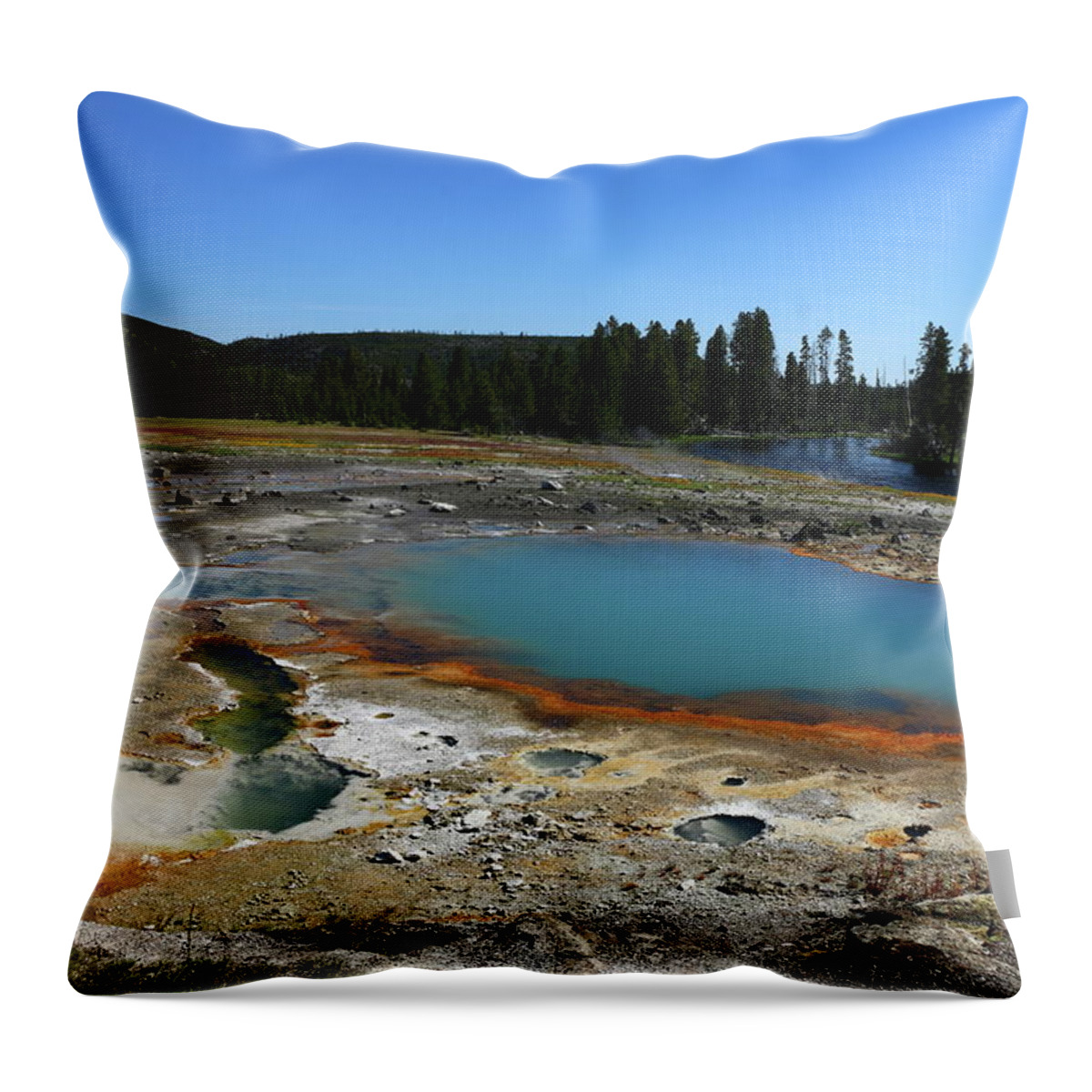 Park Throw Pillow featuring the photograph The Colors Of The Thermal Holes by Christiane Schulze Art And Photography