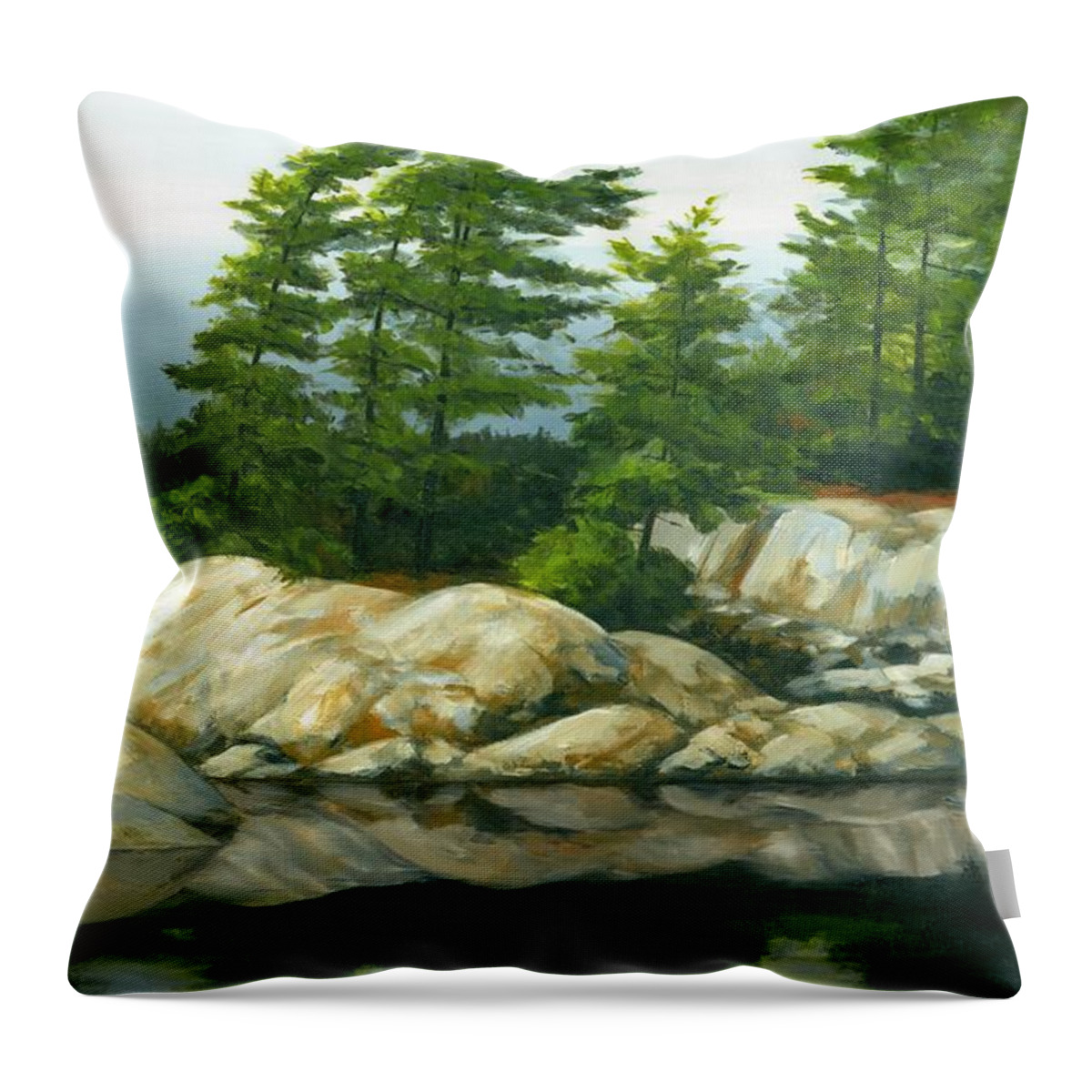 Northern Throw Pillow featuring the painting The Coming Storm by Michael Swanson