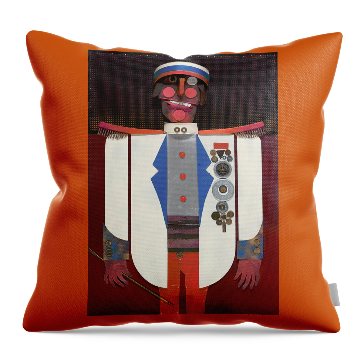 Abstract Art Throw Pillow featuring the painting The Commander by Bob Coonts