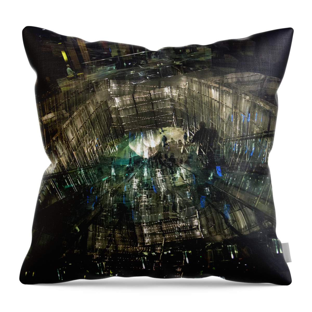 Las Vegas Throw Pillow featuring the photograph The Crystal Station by Alex Lapidus