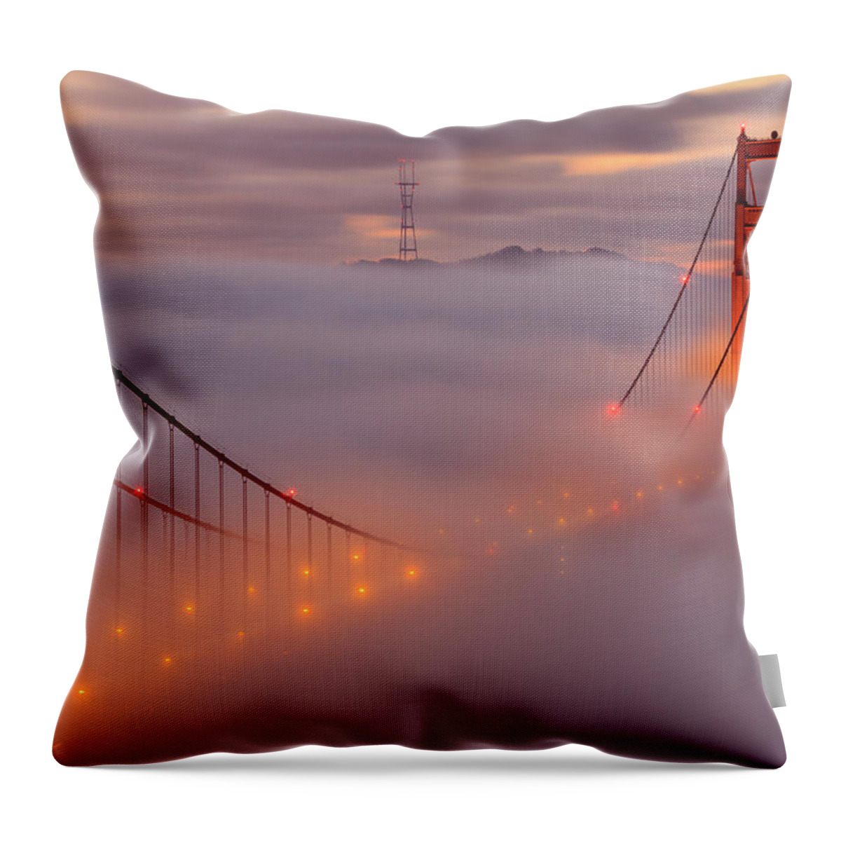 #faatoppicks Throw Pillow featuring the photograph The Dance Above The Bridge by Erick Castellon