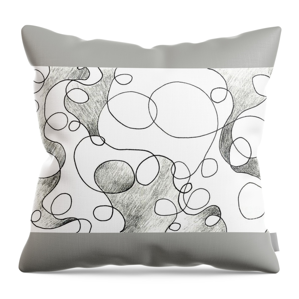 Dance Throw Pillow featuring the drawing The Dance by Helena Tiainen