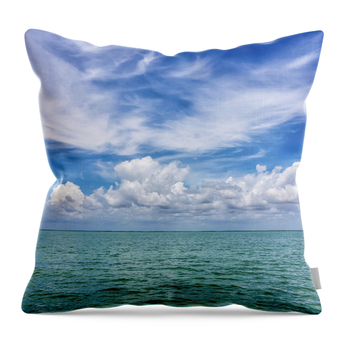 9/1/13 Throw Pillow featuring the photograph The Dance of Clouds on the Sea by Louise Lindsay