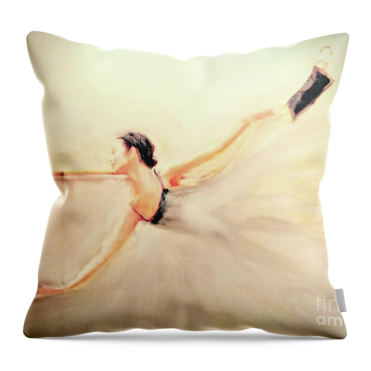 Dancer Dance Ballet Ballerina Spiritual Throw Pillow featuring the painting The Dance of Life by FeatherStone Studio Julie A Miller