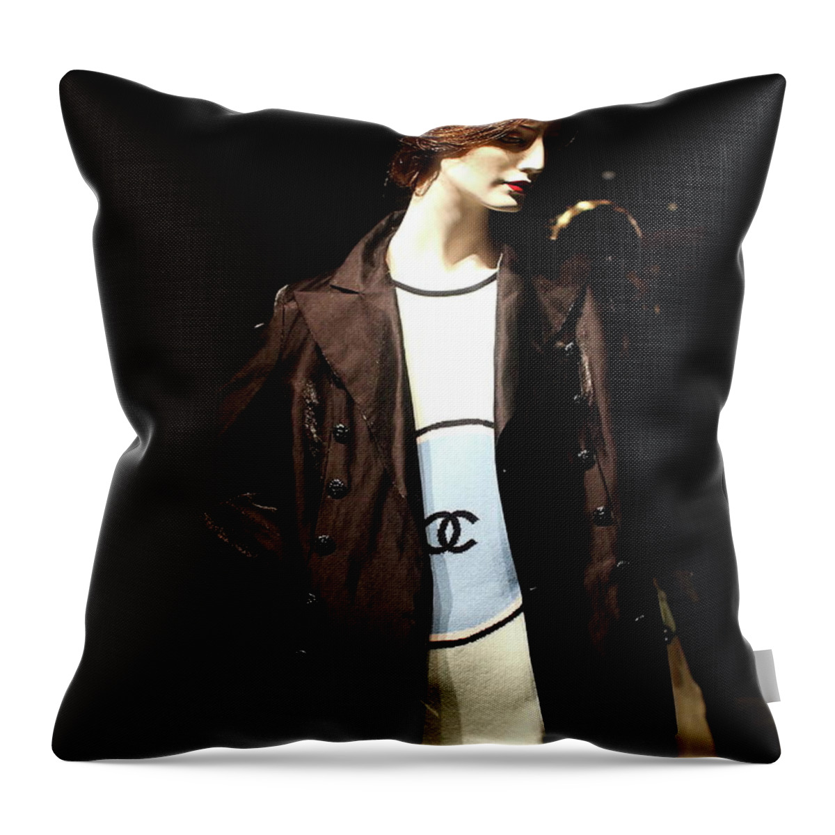 Mannequin Throw Pillow featuring the photograph The Display Mannequin . 40D3533 by Wingsdomain Art and Photography