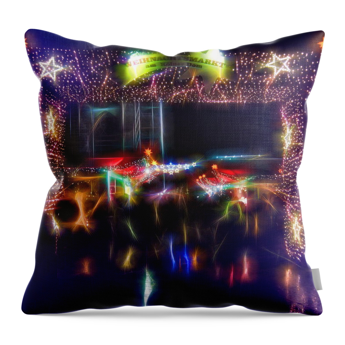 Christmas Throw Pillow featuring the photograph The Door to Christmas by Andreas Thust