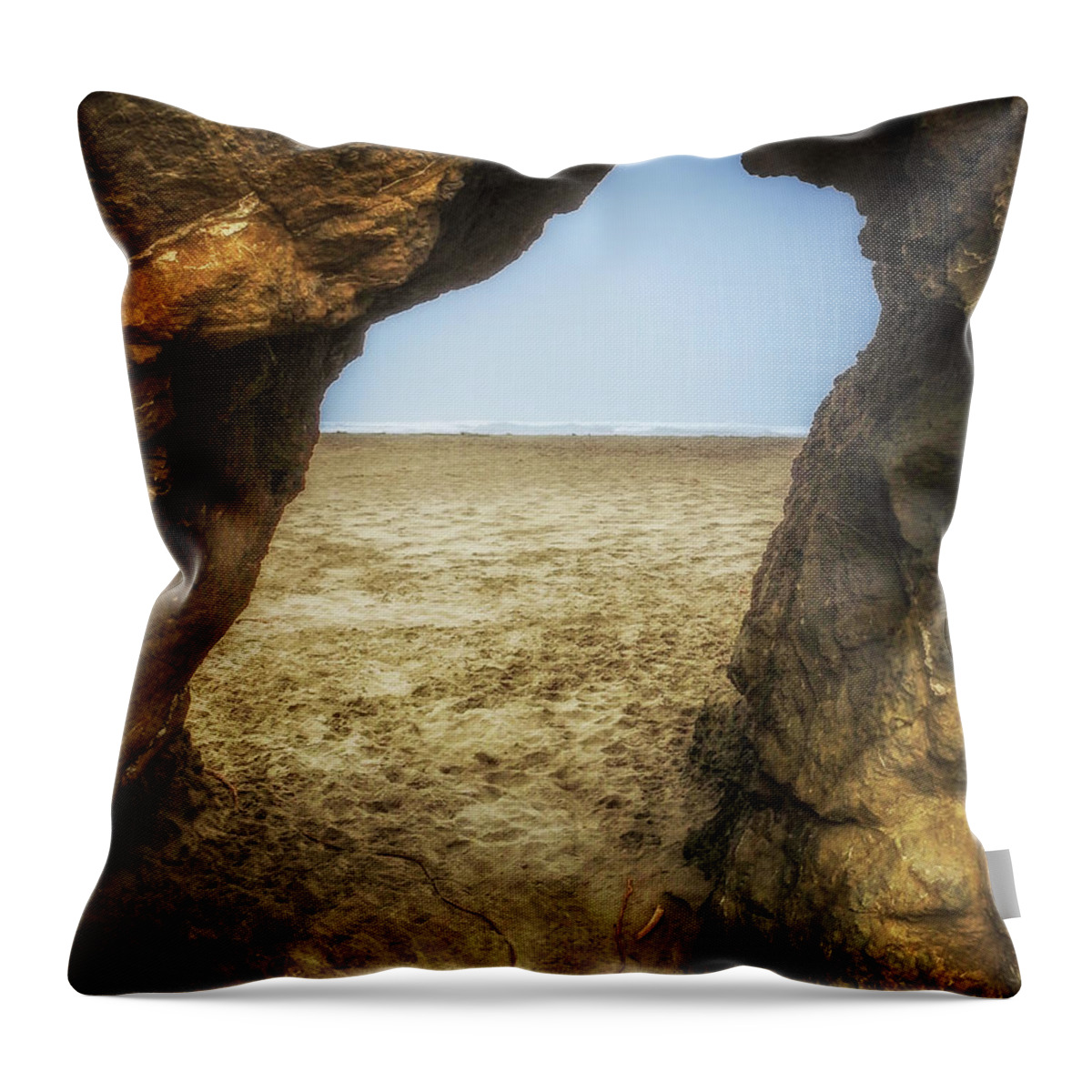 California Throw Pillow featuring the photograph The Doorway to the Sea by Marnie Patchett