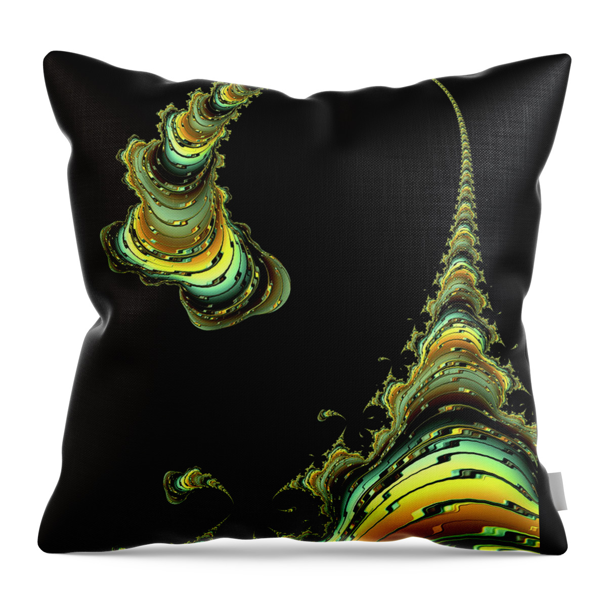 Alien Throw Pillow featuring the digital art The Doting Mama by Susan Maxwell Schmidt